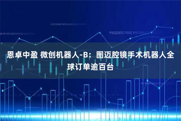 恩卓中盈 微创机器人-B：图迈腔镜手术机器人全球订单逾百台