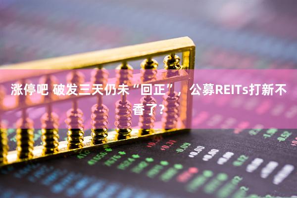 涨停吧 破发三天仍未“回正”，公募REITs打新不香了？